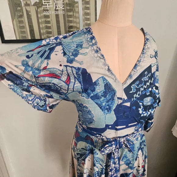 Blackmilk Woman in Blue Slinky Playsuit - Picture 4 of 5